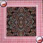 Preview: Gobelin Dekostoff Teppichlook Muster bunt schwarz